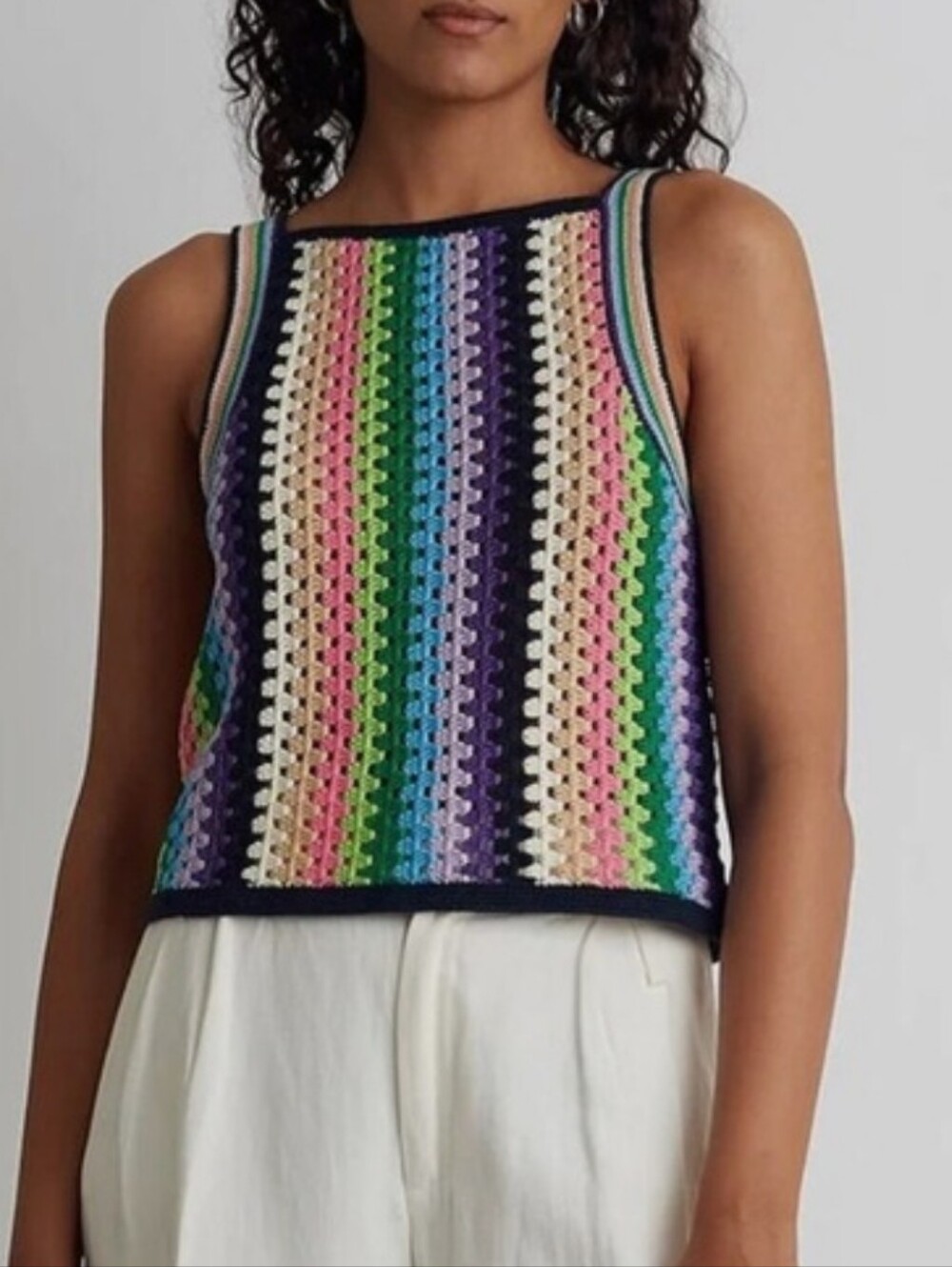 Eleven Six Kerry Crochet Tank Size M